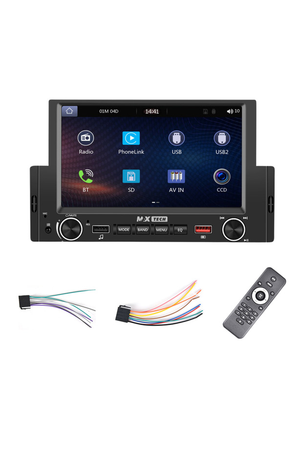 MP5 Player universal Carplay & Android auto 1 Din, MaxTech®, display HD de 6.2 inch, TouchScreen - 1