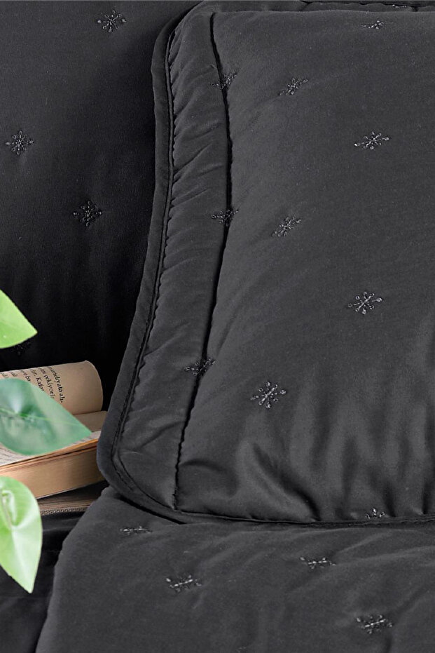 Aspendos Füme Tek Kişilik Microfiber Yatak Örtüsü - 3