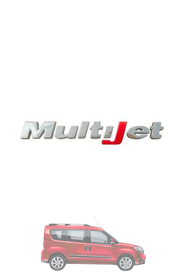 Multijet Font Red Color Compatible with Fiat Doblo Linea Models - 3