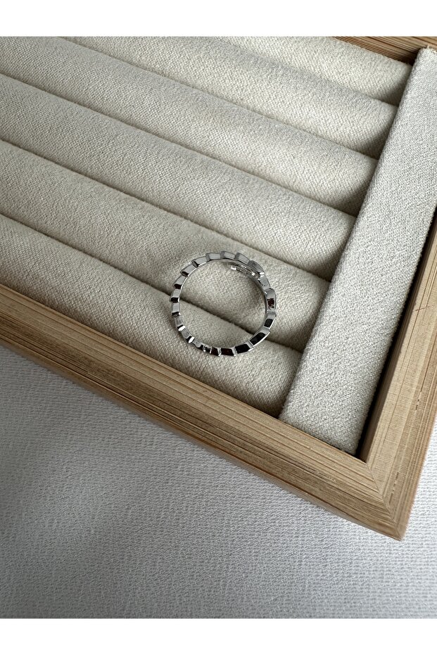 خاتم على شكل ثعبان فضي اللون - 3