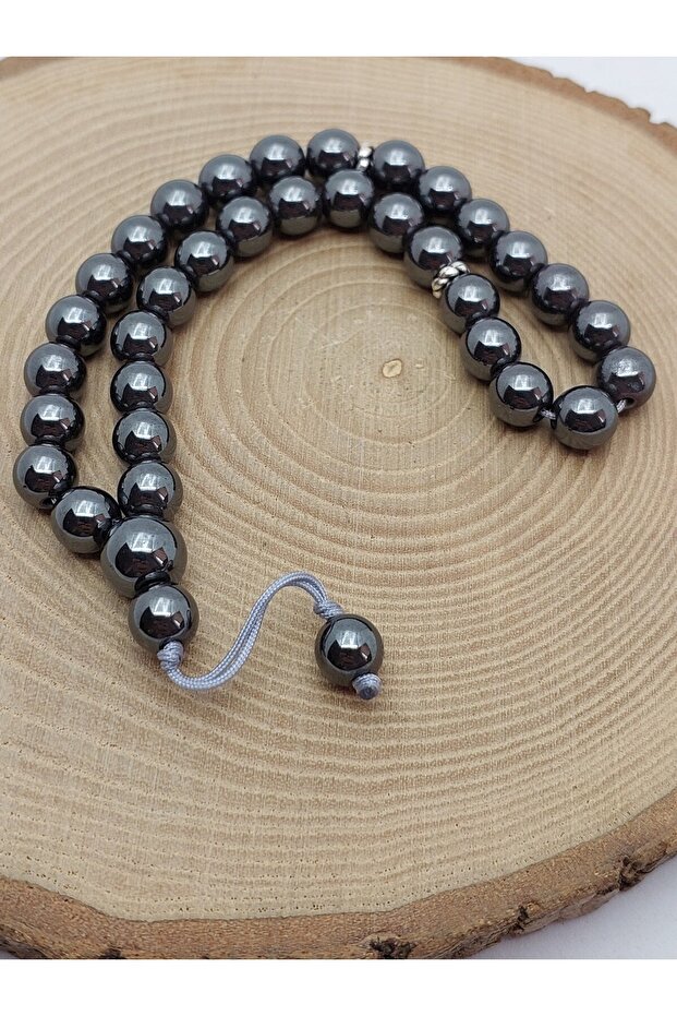 Hematite Stone 33-Piece Special Design Prayer Beads 8mm (3614)