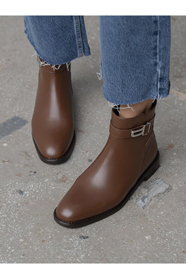 Huve Taba Hakiki Deri Kadın Bot - 1