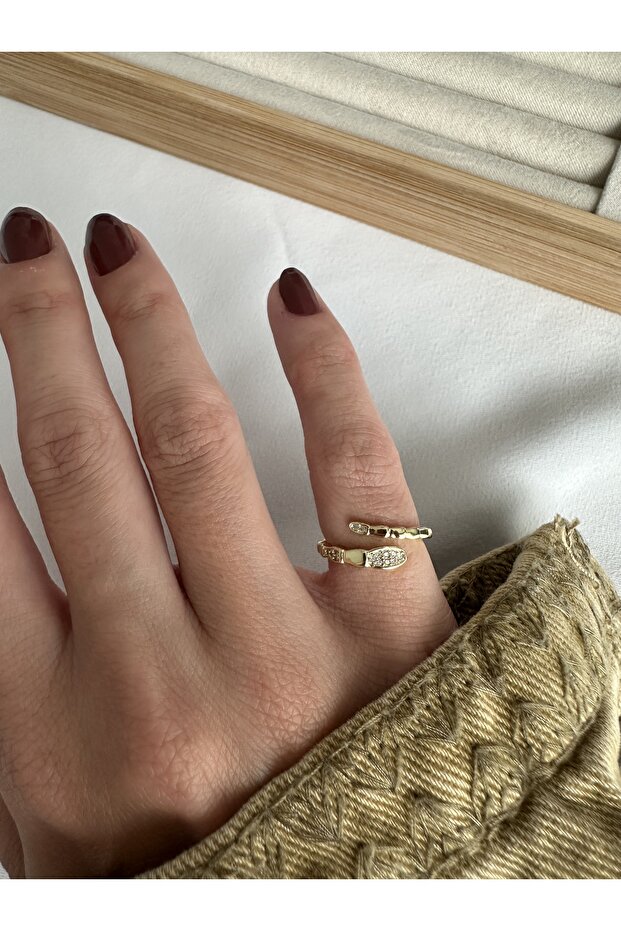 خاتم ذهبي على شكل ثعبان - 1