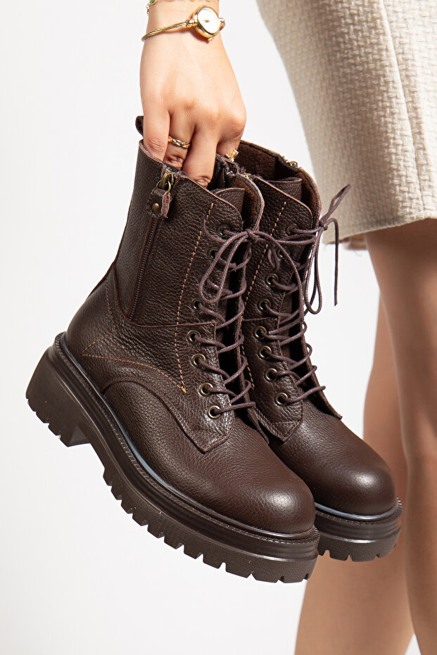 Genuine Leather Women's Winter Boots from Size 35 to Size 41-42-43