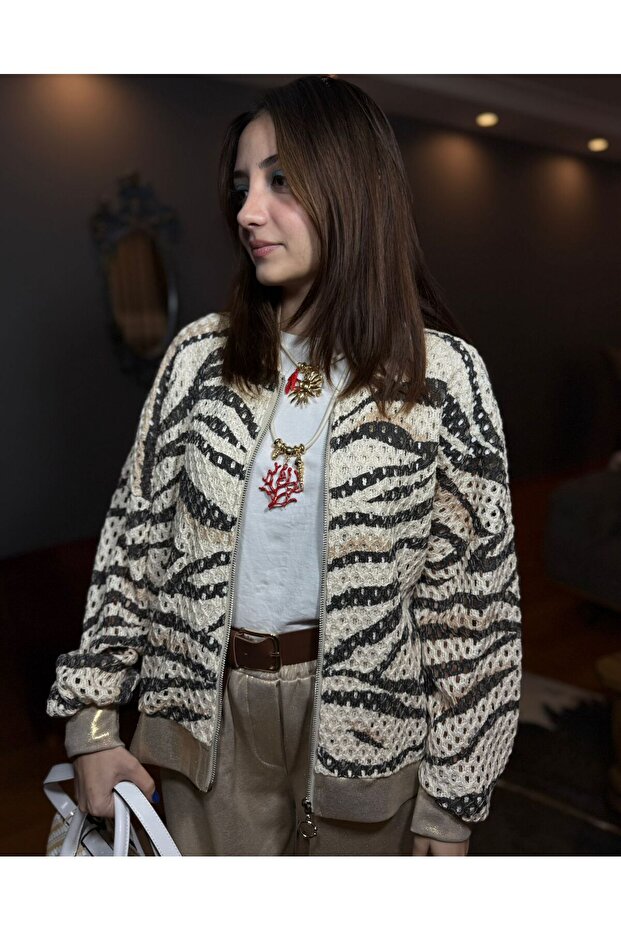 Gold Detaylı Tasarım İthal Ceket - 1