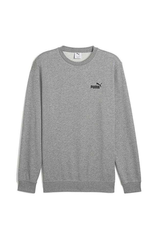 Ess Small No. 1 Logo Crew Erkek Gri Günlük Stil Sweatshirt 68256403 - 4