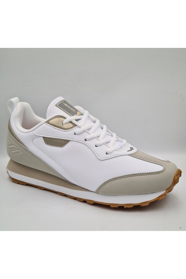 Motıva Walking White Beige Color Women's Sneaker Sports Shoes