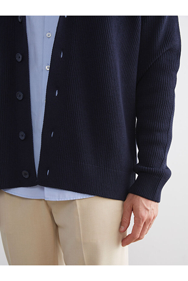 Create Your Style from Uzg Store |   Standard Pattern Shawl Collar Men's Knitwear Cardigan - 3