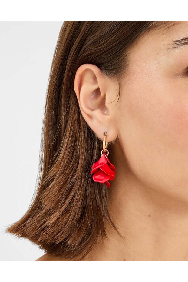 BELLA FLOWER SHORT DROP Red - 3