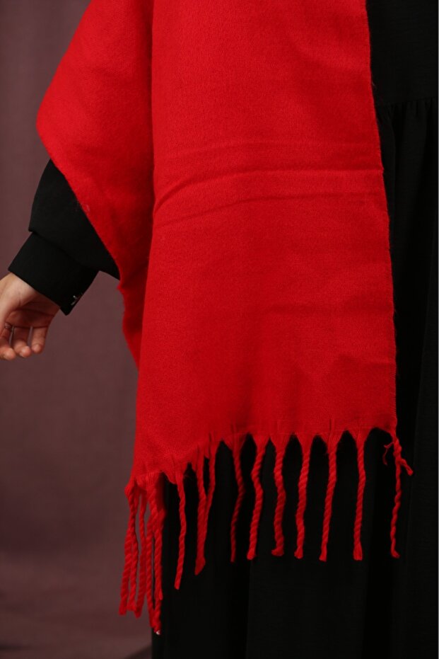 Double-Sided Solid Color Winter Shoulder Shawl - 2