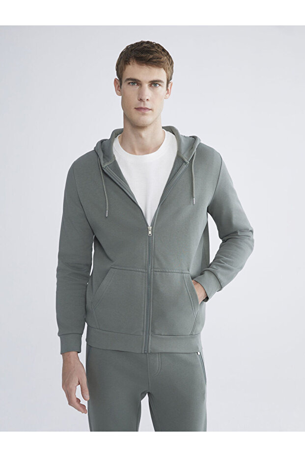 Esvab • Modern & Distinctive Hooded Long Sleeve Men's Zippered Sweatshirt