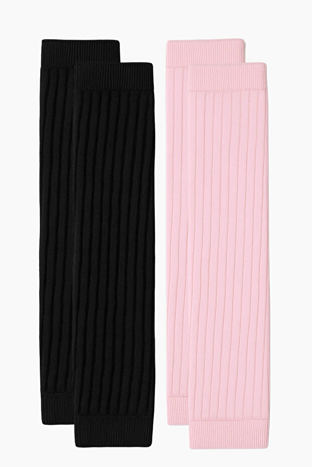 قطعتان من سراويل الضغط الأساسية السميكة المصنوعة من مزيج القطن - 1