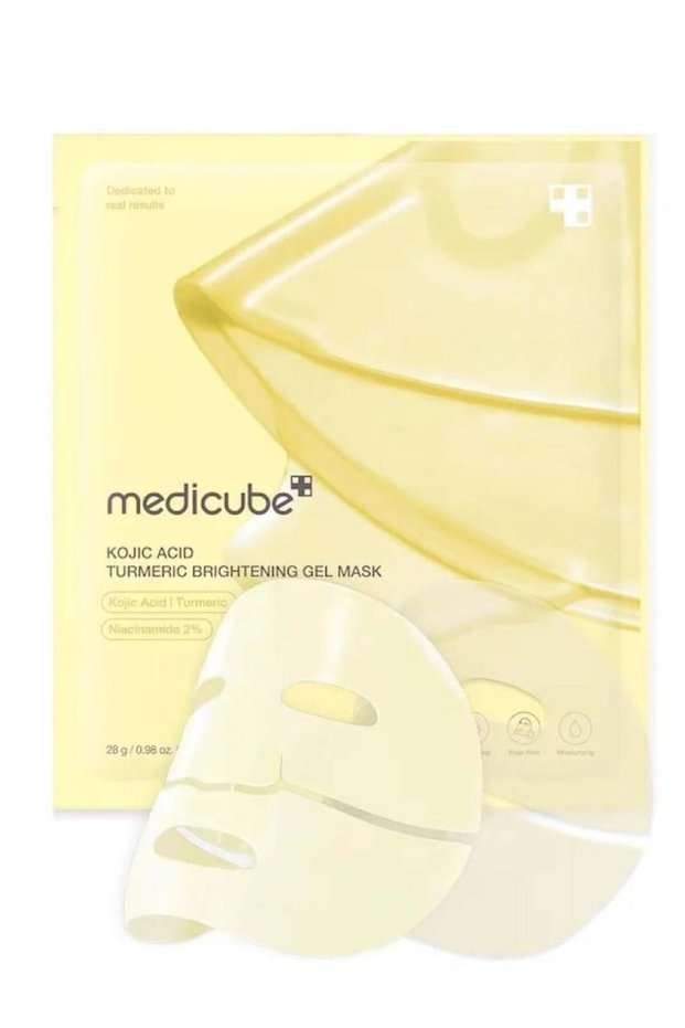 MediCube Gold Brightening Jelly Gel Mask with Kojic Acid and Turmeric | Overnight Mask for Radiant S
