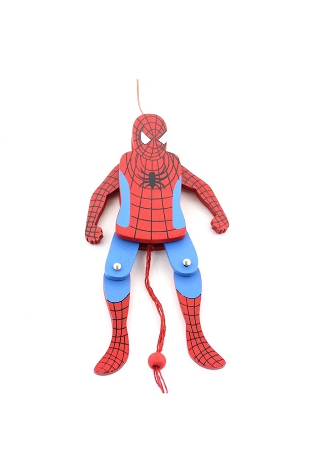 Wooden swinging spiderman figure alk1195