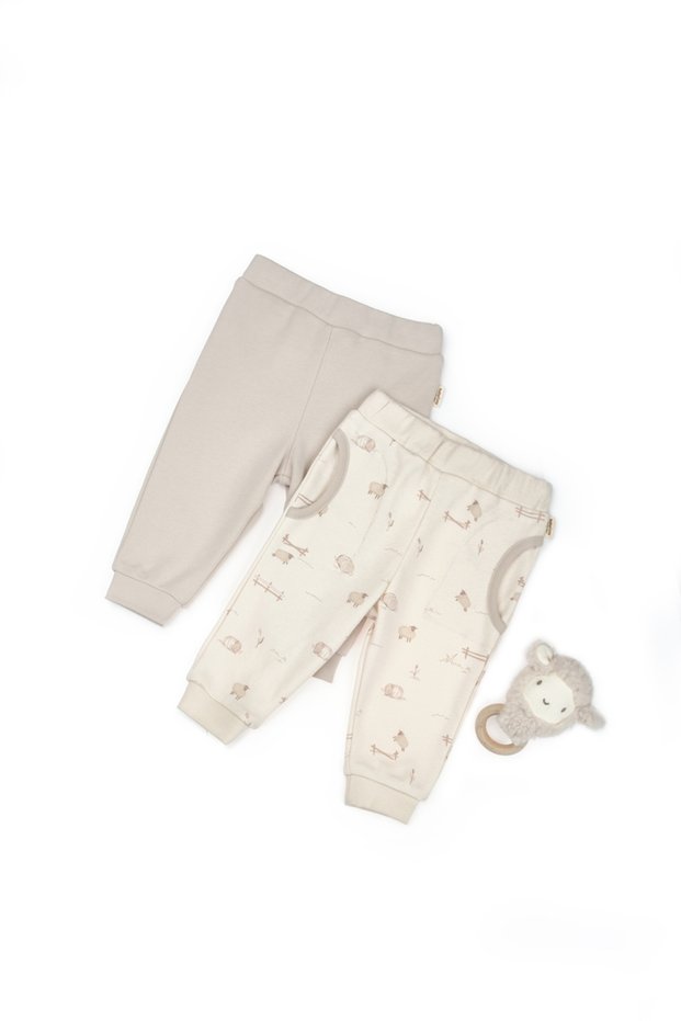 Baby 2-Piece Pants, 100% Organic Cotton, Baby and Newborn Series