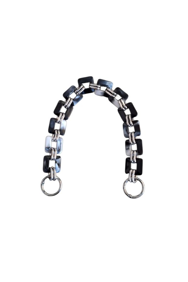 Acrylic Model Bag Handle for Knitted Bags and Leather Bags - 45 cm (Silver Color Accessory)