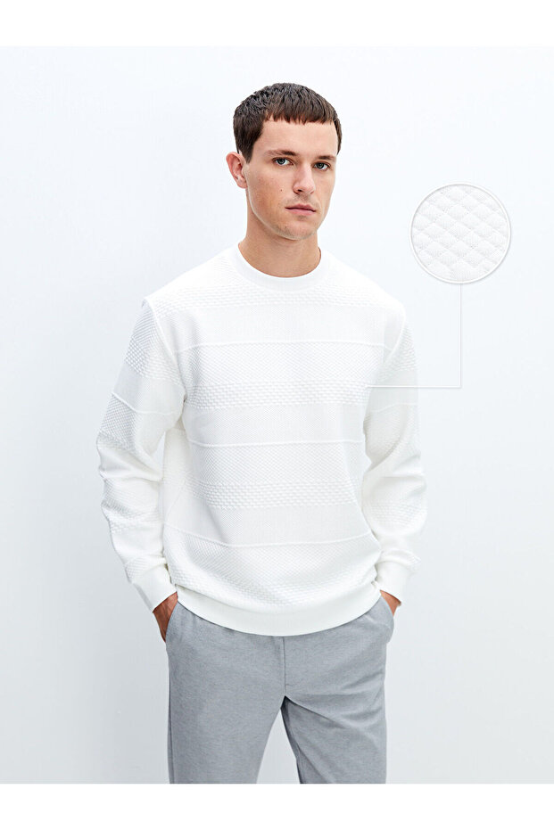 Crew Neck Long Sleeve Men's Sweatshirt