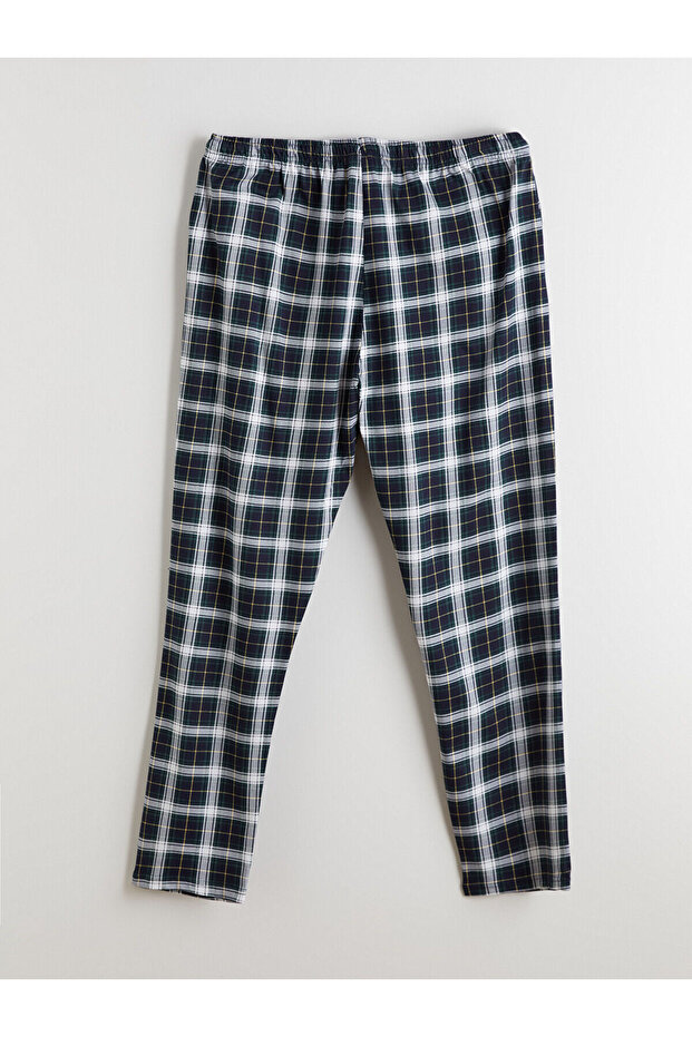 Peak Yeni Sezon Standart Kalıp Ekose Erkek Pijama Alt - 6