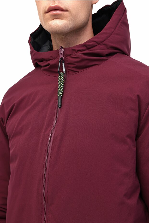 ML LUCAS COAT 1N55 5PR Bordo Erkek Mont - 4