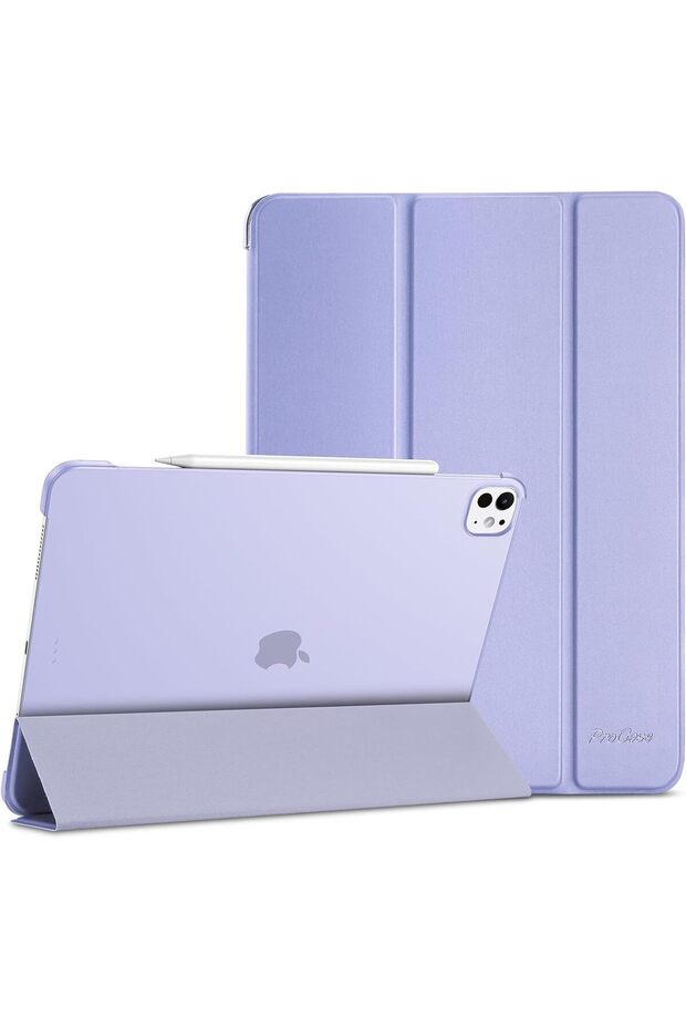 iPad Pro 13-inch Case (M5/M4) - Translucent Hard Back, Smart Cover, Auto Wake/Sleep - Lightp