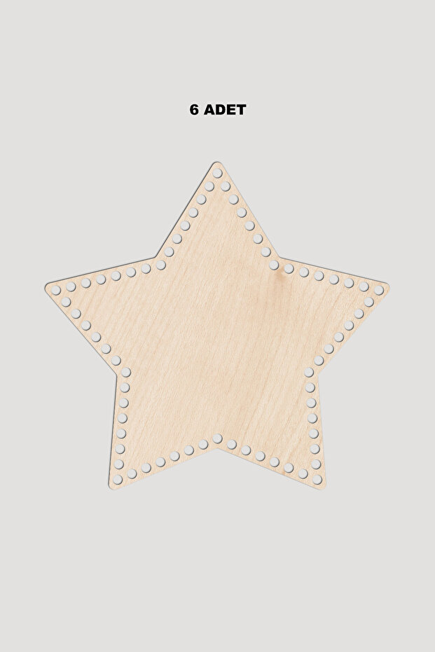 Wooden Star Basket Tray Base 20X21 cm 6 Pieces Maple 3mm