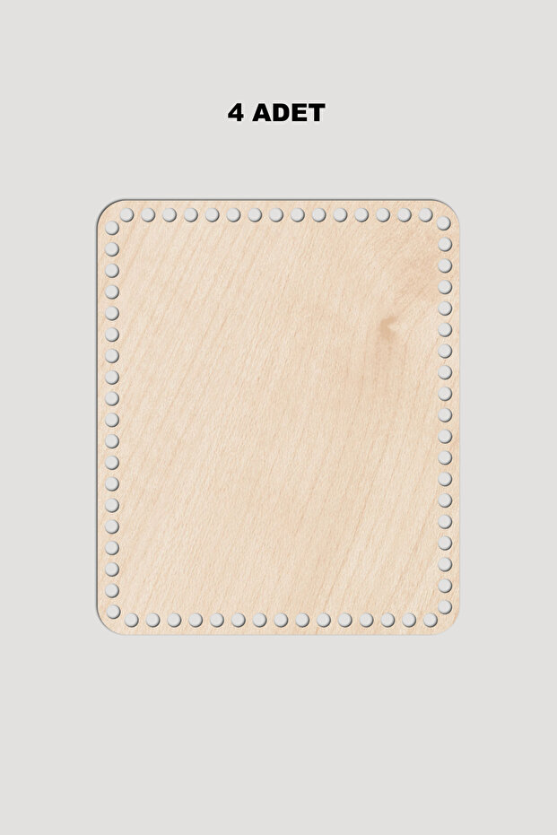 Wooden Rectangular Oval Corner Basket Tray Base 25X30 cm 4 Pieces Maple 3mm