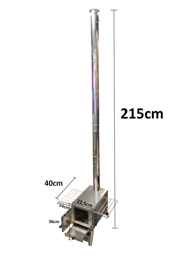 Krom Lüks Çadır Sobası - 4