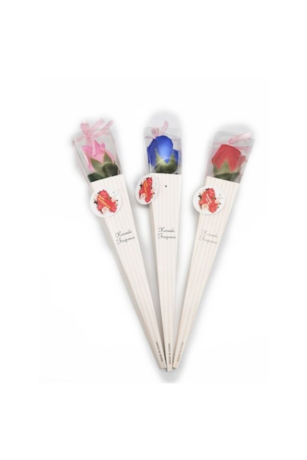 Set 3 Soap Roses, individually packed, Multicolor, Vision®