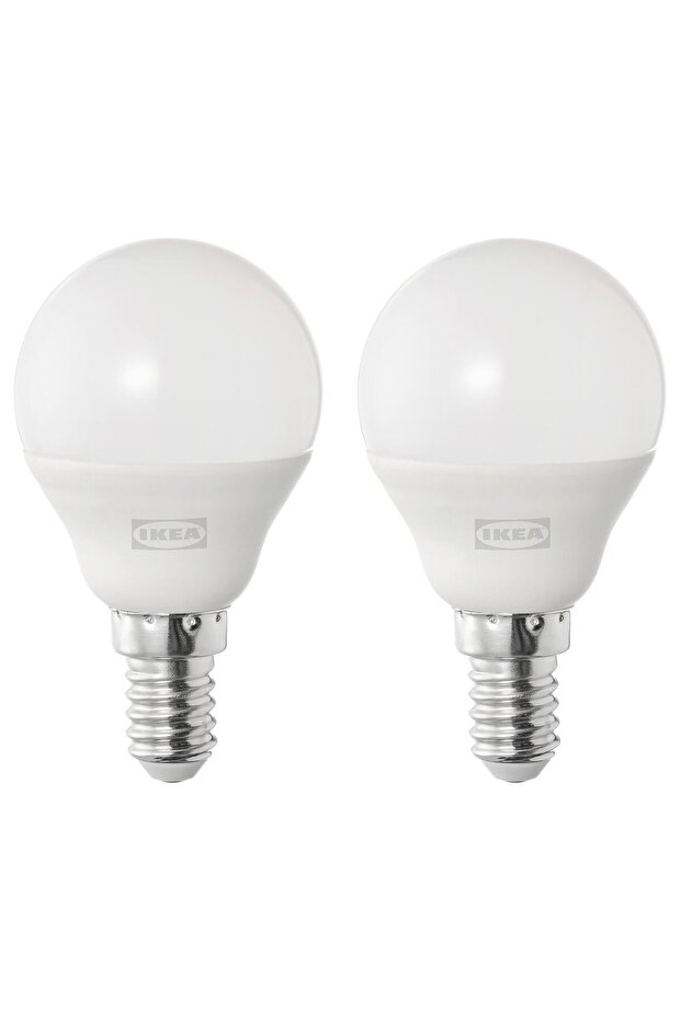 SOLHETTA LED bulb E14 470 lumen, globe opal white