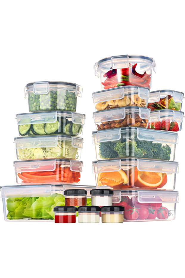 Food Storage Containers with Lids, Plastic Food Containers with Lids, Leak Proof