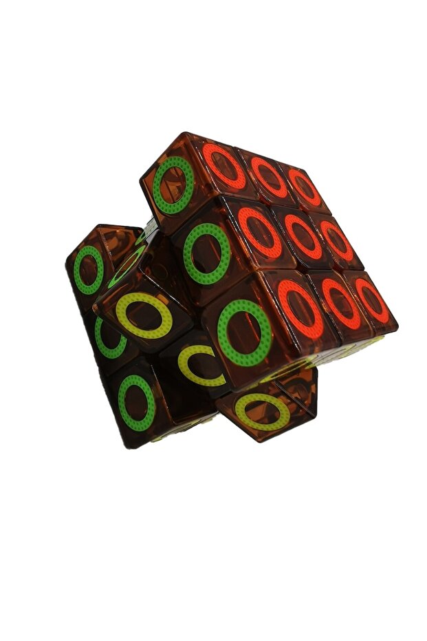 Rubik's Cube 3x3x3 Magic Cube with Colored Dots and Black Inserts, 60mm, VisionXXI - 2