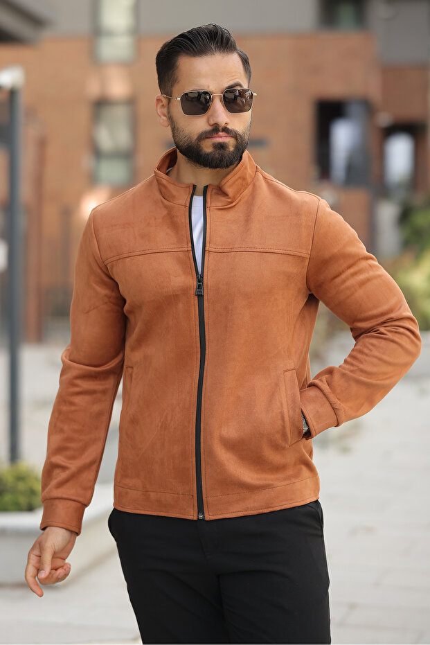 سترة أساسية من جلد الغزال للربيع - تصميم بسيط وأنيق - 3