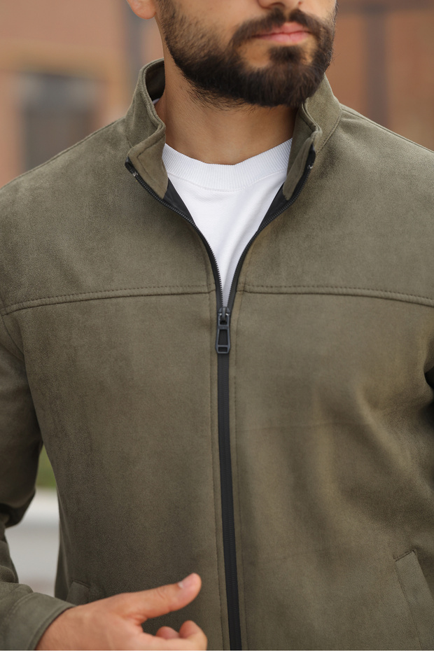 سترة أساسية من جلد الغزال للربيع - تصميم بسيط وأنيق - 4