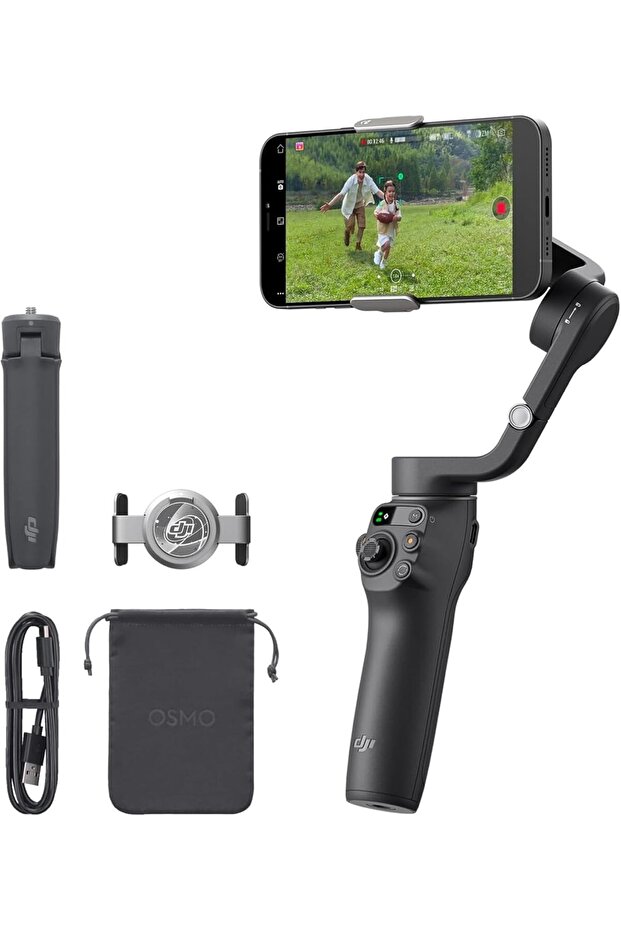 OSMO Mobile 6 Smartphone Gimbal Stabilizer, 3-Axis Phone Gimbal, Built-In Extension Rod, Android and - 1