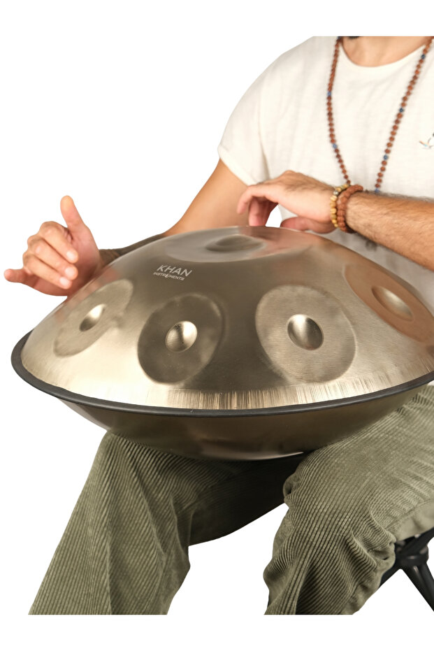 Lumina | 9 Nota Handpan – Re Minör | El Yapımı Parlak Paslanmaz Çelik Enstrüman - 5