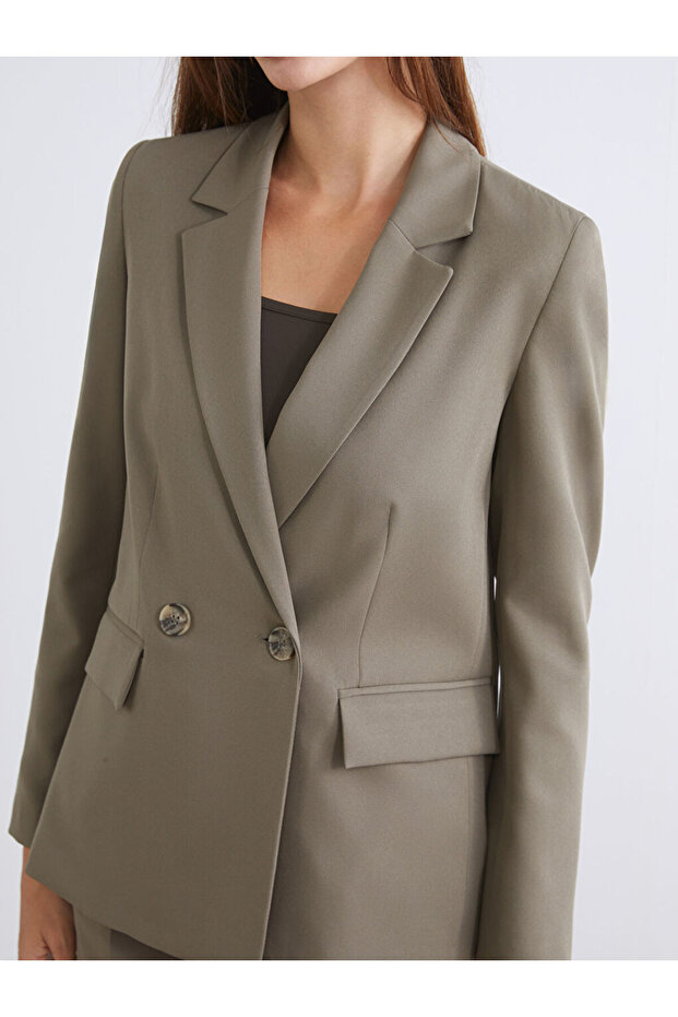 Kadın Krep Blazer Ceket - 3