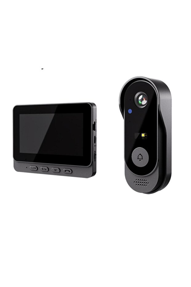 Wireless WiFi Video Doorbell – 2-Way Intercom, Night Vision, IPS Screen, TF Card, Low Power Use - 1