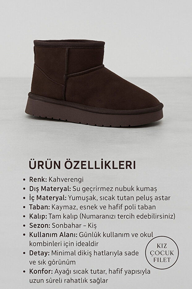 Kız Çocuk Süet Bot Okul Bootie Günlük Bot Bootie STC1176 - 4