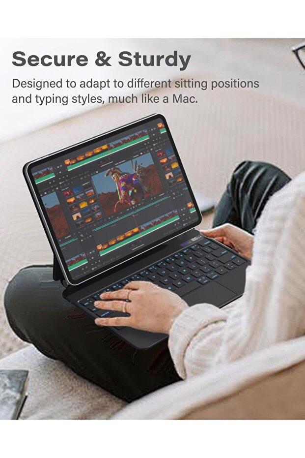 iPad Pro Air 11-inch Case with Keyboard, Magic-Style Keyboard, Multi-Touch Trackpad, Floating - 4