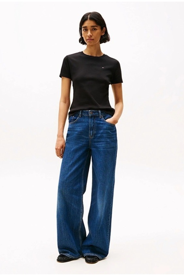 Dokuma pamuklu basic slim tshirt - 3