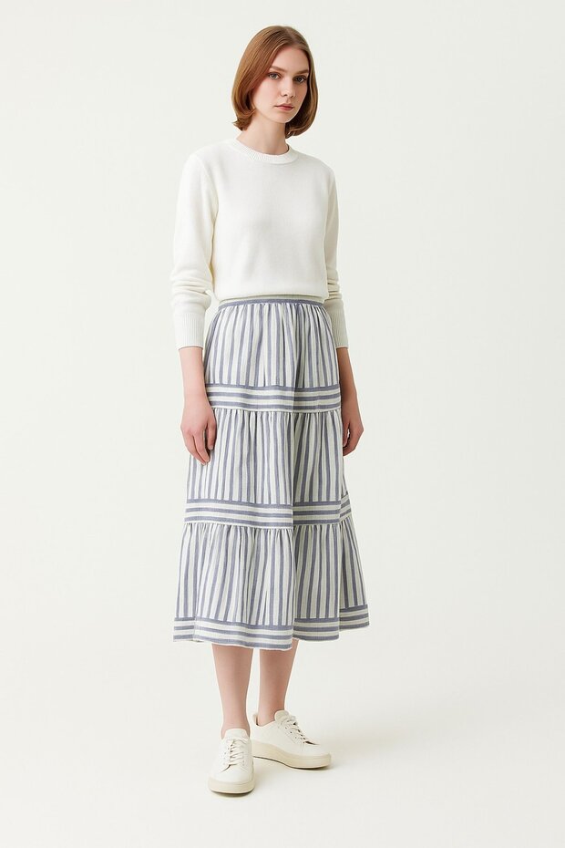 Bisiklet Yaka Oversize Triko KAZAK - 2