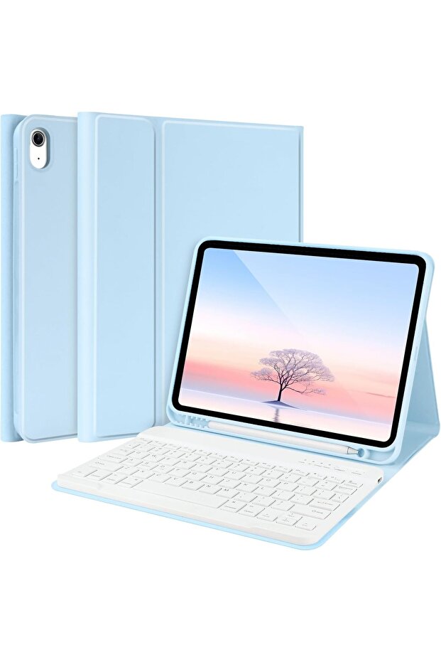 Keyboard Case for iPad 10th Generation 2022 10.9 inch, Detachable Bluetooth Keyboard with Pencil