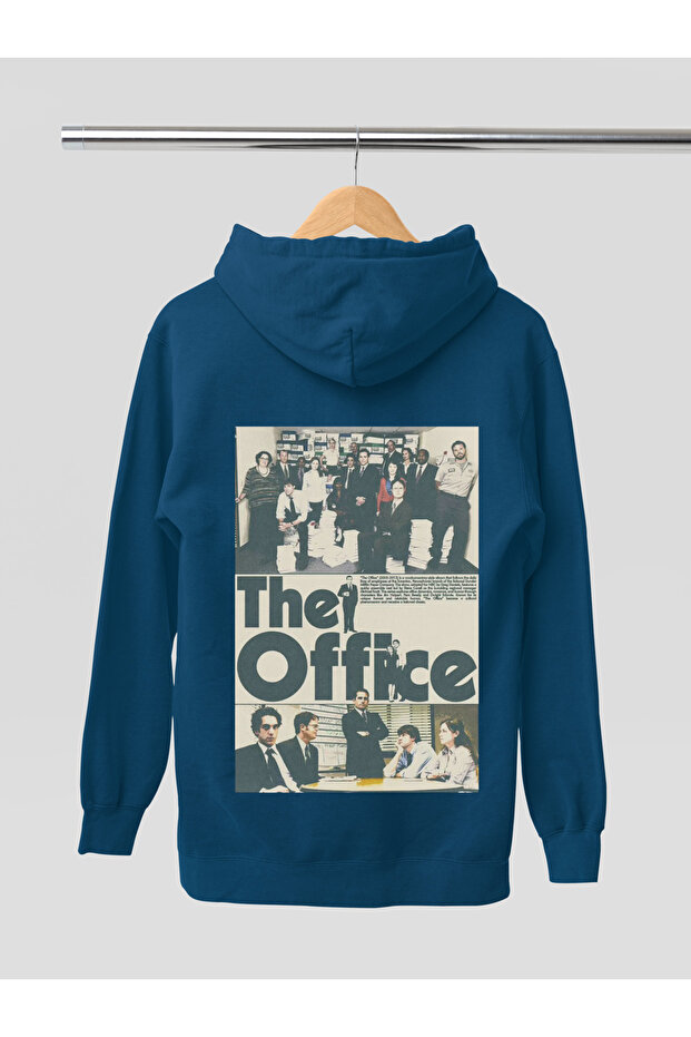 The Office Printed Cotton Long Sleeve Ribbed 3-Ply Hooded Sweatshirt