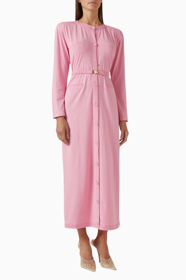 Belted Cardigan Dress, Stylish Knitwear Dress with Belted Detail in Luxurious Knit Fabric