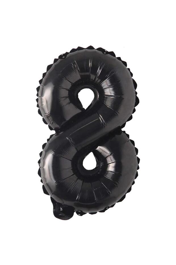 Black Color Number Foil Balloon 76 cm - 8