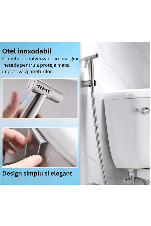 Shower set for intimate hygiene, bidet function, flexible hose+faucet+bidet sprayer - 4