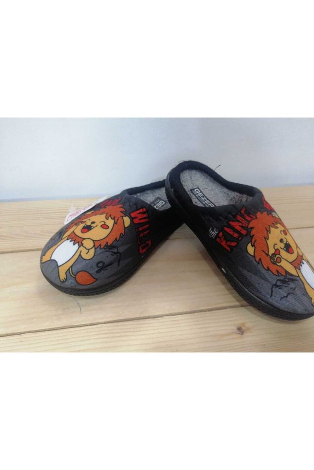 Winter New Season Cotton Comfortable Sole Children's House Slippers with Lion Figure