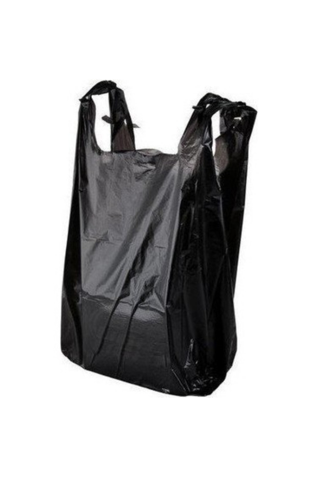 Kalın Siyah Poşet 30x60 cm Büyük Boy 1 Kg Hışır Atlet Poşet Market Manav Poşeti Çöp Poşeti - 2