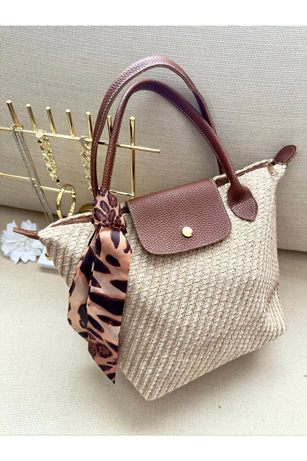 حقيبة من القش على الطراز الفرنسي - 3