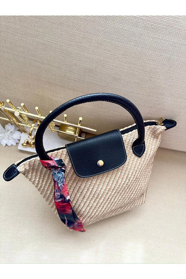 حقيبة من القش على الطراز الفرنسي - 1